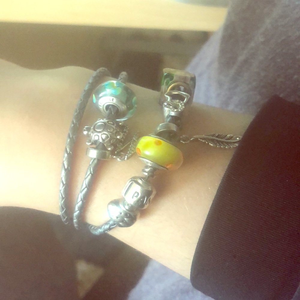 Pandora bracelet with charms